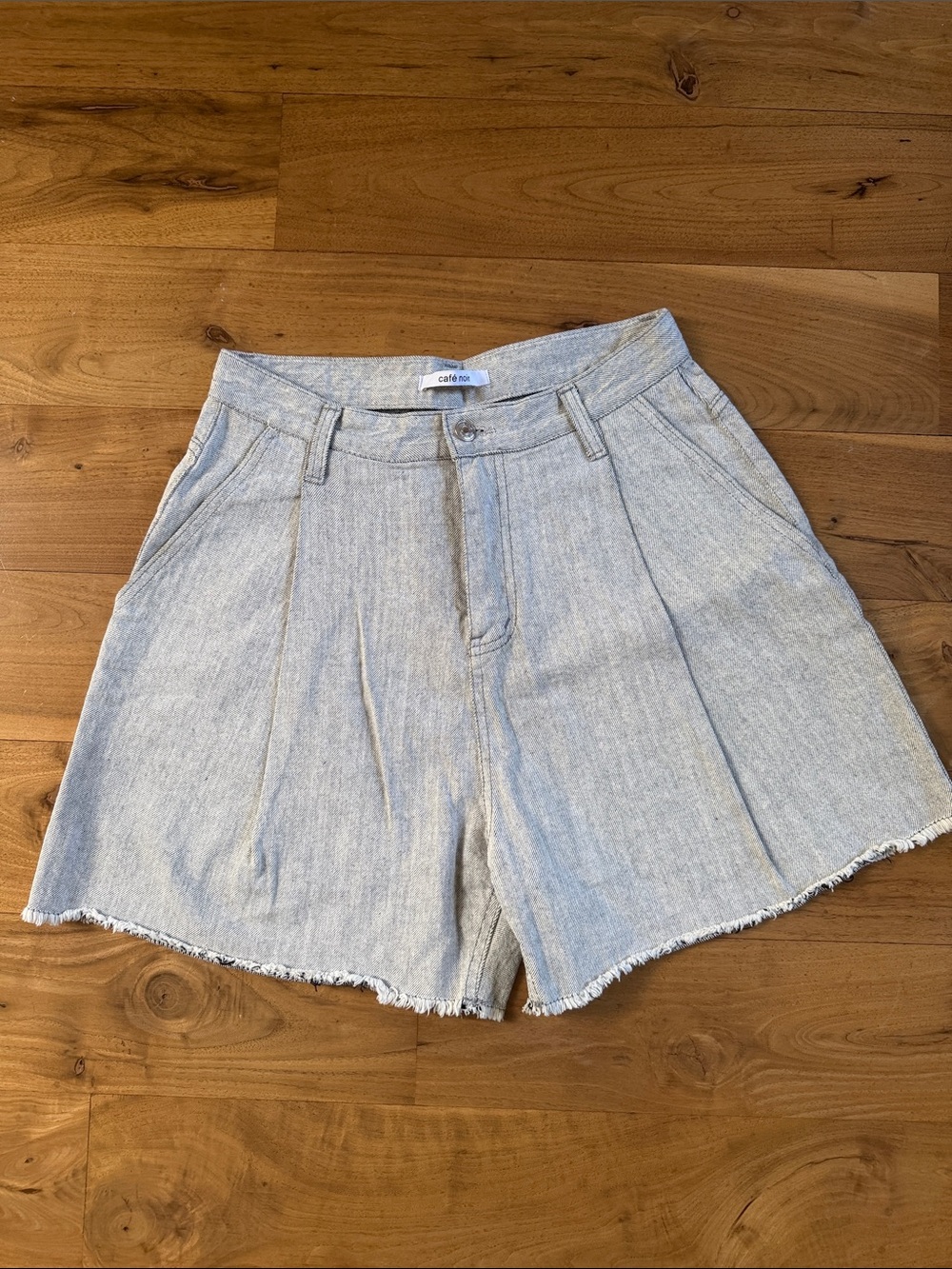 Grey Cotton Twill Women's Shorts